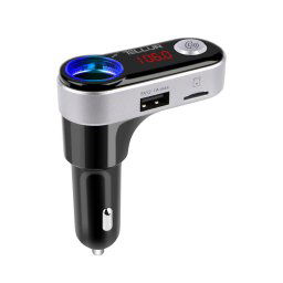 Modulator FM FMT-B2. bluetooth, microSD, USB pentru incarcare dispozitive, Negru