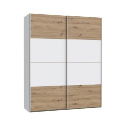 Dulap KARO 170 x 210 cm, alb/stejar artisan