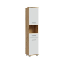 Dulap de baie VENOM alb/stejar artisan