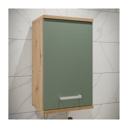 Dulap de baie suspendat VENOM verde/stejar artisan