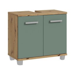 Dulap de baie VENOM verde/stejar Artisan