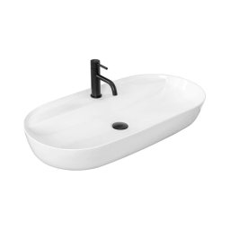 REA-U2541 - Lavoar AURA pentru blat, 41 x 81 cm, din ceramică, alb lucios