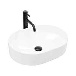 REA-U6563 - Lavoar pe blat NADIA 38x50 cm ceramică/alb lucios