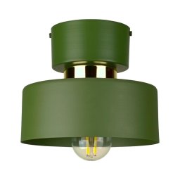 Plafonieră IGNIA 1xE27/60W/230V verde/aurie