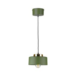Lustră suspendată pe cablu IGNIA 1xE27/60W/230V verde/auriu