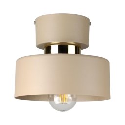 Plafonieră IGNIA 1xE27/60W/230V bej/auriu