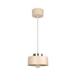 Lustră suspendată pe cablu IGNIA 1xE27/60W/230V bej/auriu