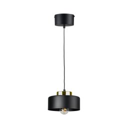 Lampă suspendată pe cablu IGNIA 1xE27/60W/230V negru/auriu