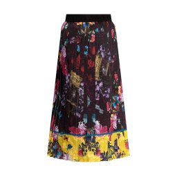 VERSACE JEANS COUTURE Fusta 79Dp805 Placed 79HAE8P5NS721 u39 899 nero + 192 chartreuse