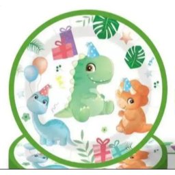 Farfurii din carton cu model de Dinozaur - set de 10 bucăți