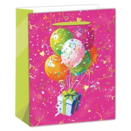 Pungă cadou cu model balon - 18 x 23 cm