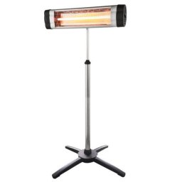 Radiator quartz cu picior ELITE IRH-0432, 2500W, 20 m², Baza reglabila, Infrarosu, IP-34, Termostat reglabil, Negru/Gri
