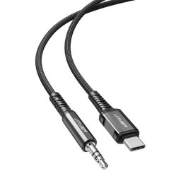 Accesorii Audio Hi-Fi Cable USB-C to mini jack 3,5mm C1-08 1.2m (black)