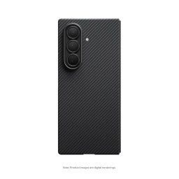Husa Husa Pitaka pentru Samsung Galaxy Z Fold7, MagEZ 7 Pro, 600D, Ultra-Slim, Negru/Gri