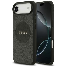 Husa Husa pentru iPhone 17 Air - Guess 4G Circle Classic Logo MagSafe (GUHMP17MP4PGRSGK) - Black