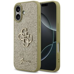 Husa Husa pentru iPhone 17 - Guess Fixed Glitter Big 4G (GUHCP17SHG4SGD) - Gold