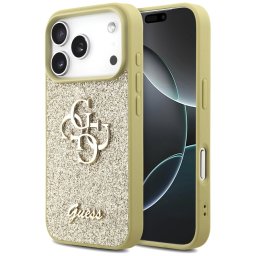Husa Guess Fixed Glitter Big 4G (GUHCP17LHG4SGD) - Husă telefon - compatibil cu Apple iPhone 17 Pro - Glitter - culoare Auriu