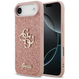 Husa Husa pentru iPhone 17 Air - Guess Fixed Glitter Big 4G (GUHCP17MHG4SGP) - Pink