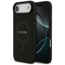 Husa Husa pentru iPhone 17 Air - Guess Saffiano Classic Logo MagSafe (GUHMP17MPSAHMCK) - Black