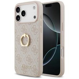 Husa Husa pentru iPhone 17 Pro Max - Guess Hardcase 4G Ring Stand (GUHCP17X4GMRPI) - Pink