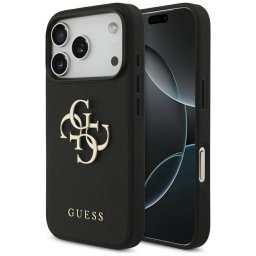 Husa Husa pentru iPhone 17 Pro - Guess Hardcase 4G Grained Big and Classic Logo (GUHCP17LPGT4MBK) - Black