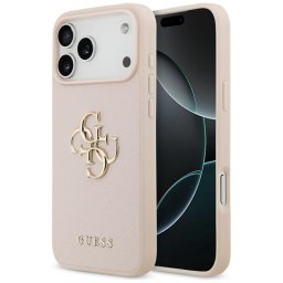 Husa Husa pentru iPhone 17 Pro Max - Guess Hardcase 4G Grained Big and Classic Logo (GUHCP17XPGT4MBP) - Pink