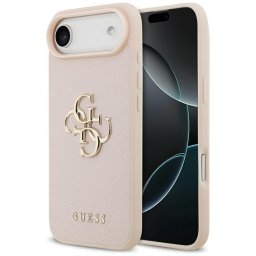 Husa Husa pentru iPhone 17 Air - Guess Hardcase 4G Grained Big and Classic Logo (GUHCP17MPGT4MBP) - Pink