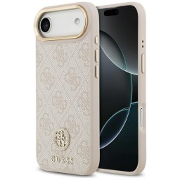 Husa Husa pentru iPhone 17 Air - Guess Hardcase 4G Strass Logo MagSafe (GUHMP17MP4GRMDEP) - Pink
