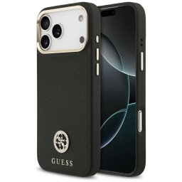 Husa Husa pentru iPhone 17 Pro Max - Guess Grained Strass Logo MagSafe (GUHMP17XPGCRMDEK) - Black