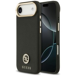 Husa Husa pentru iPhone 17 Air - Guess Grained Strass Logo MagSafe (GUHMP17MPGCRMDEK) - Black