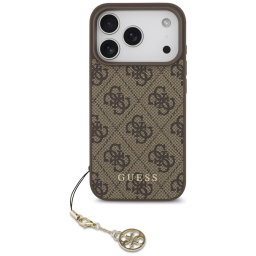 Husa Husa pentru iPhone 17 Pro Max - Guess Hardcase 4G Charm Cradle MagSafe (GUHMP17XGF4GCW) - Brown