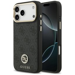 Husa Guess Hardcase 4G Strass Logo MagSafe (GUHMP17XP4GRMDEK) - Carcasă rigidă - compatibil cu Apple iPhone 17 Pro Max - MagSafe - culoare Negru