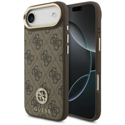 Husa Husa pentru iPhone 17 Air - Guess 4G Strass Logo MagSafe (GUHMP17MP4GRMDEW) - Brown