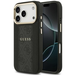 Husa Husa pentru iPhone 17 Pro Max - Guess Hardcase 4G Stripe MagSafe (GUHMP17XPG4SEMCK) - Black