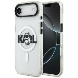 Husa Karl Lagerfeld IML Choupette Sketch Logo MagSafe (KLHMP17MHGCHGKBT) - Husă telefon - compatibil cu Apple iPhone 17 Air - MagSafe - culoare Transparent