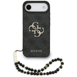 Husa Husa pentru iPhone 17 Air - Guess Hardcase 4G Classic Logo with Strap (GUHCP17MP4GMGSK) - Black