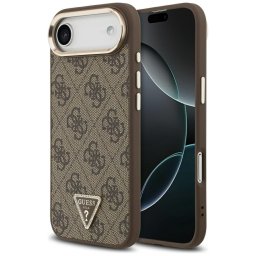 Husa Husa pentru iPhone 17 Air - Guess Hardcase 4G Triangle Logo (GUHMP17MP4GTDGMW) - Brown