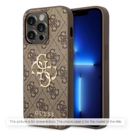 Husa Husa pentru iPhone 17 - Guess Hardcase 4G Strap Triangle Logo MagSafe (GUHMP17SP4TSDPPSW) - Brown