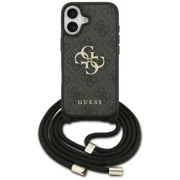 Husa Husa pentru iPhone 17 - Guess Hardcase 4G CBDY Big Logo with Cord Strap (GUHCP17SP4GMGCRK) - Black