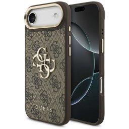 Husa Husa pentru iPhone 17 Air - Guess Hardcase Big 4G Classic Logo (GUHCP17M4GMGCBR) - Brown