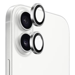 Folie pentru iPhone 17 - Original Metal Frame Lens Glass - Silver