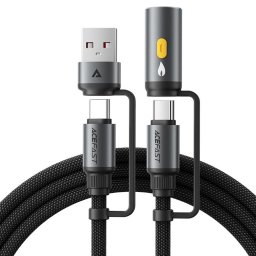 Cablu Multifunctional 4in1 USB/USB-C la Type-C/Bricheta Auto, 60W, 3A - (J6) - Black