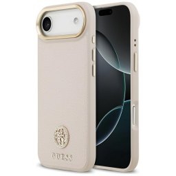Husa Husa pentru iPhone 17 Air - Guess Grained Strass Logo MagSafe (GUHMP17MPGCRMDEP) - Pink