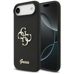 Husa Husa pentru iPhone 17 Air - Guess Silicone Big 4G Script (GUHCP17MSC4GSMK) - Black