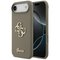 Husa Husa pentru iPhone 17 Air - Guess Silicone Big 4G Script (GUHCP17MSC4GSMW) - Brown