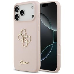 Husa Husa pentru iPhone 17 Pro Max - Guess Silicone Big 4G Script (GUHCP17XSC4GSMP) - Light Pink