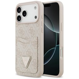 Husa Husa pentru iPhone 17 Pro Max - Guess Hardcase 4G Double Card Triangle (GUHCP17XP4TPP) - Pink