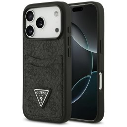 Husa Husa pentru iPhone 17 Pro - Guess Hardcase 4G Double Card Triangle (GUHCP17LP4TPK) - Black