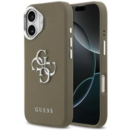 Husa Husa pentru iPhone 17 - Guess Hardcase Grained Big 4G Classic Logo (GUHCP17SPG4SMCEW) - Brown