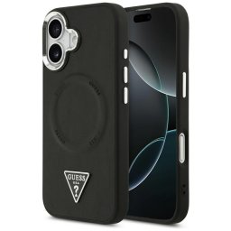 Husa Husa pentru iPhone 17 - Guess Hardcase Triangle Logo MagSafe (GUHMP17SPSDTSCMK) - Black